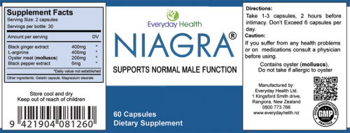 Niagra - ED support - 60 Capsules - Image 2