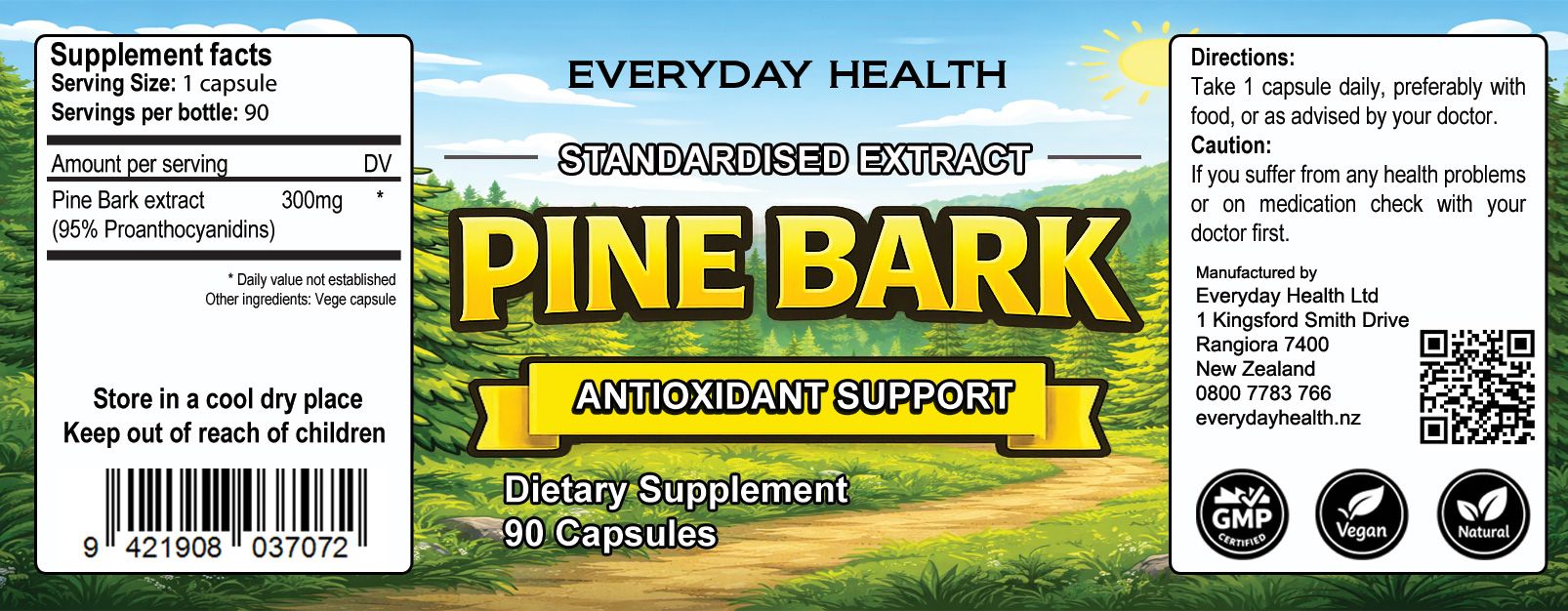 Pine Bark Extract - 90 Capsules - Image 2