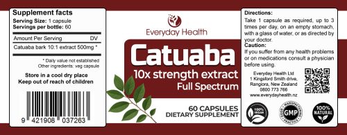 Catuaba label